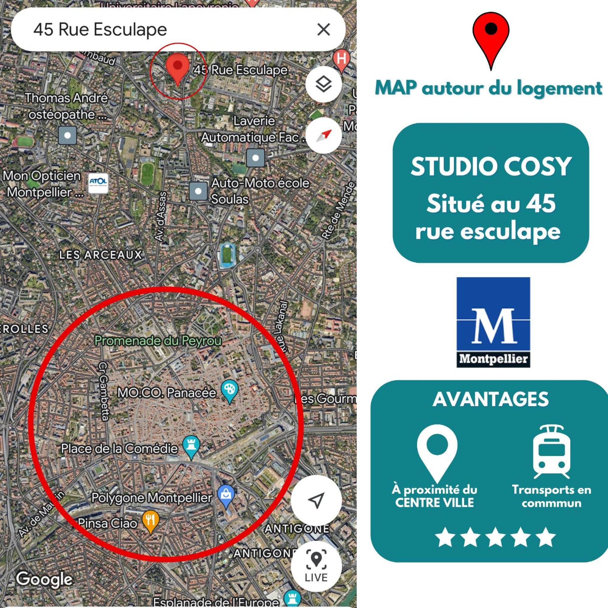 Apartament Cosy Studio Hopitaux-Facultes Montpellier Zewnętrze zdjęcie